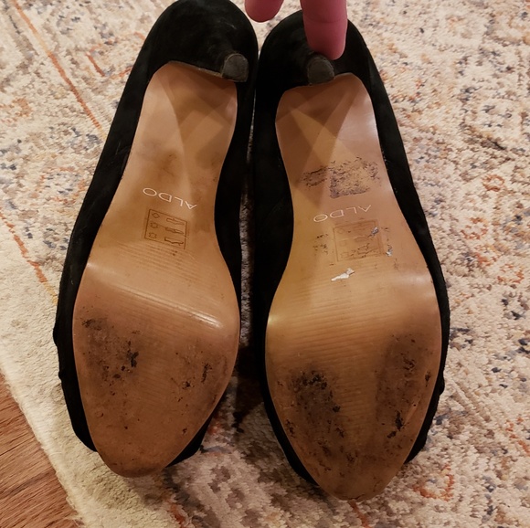 Aldo Suede Peep Toe Heels - Picture 6 of 6